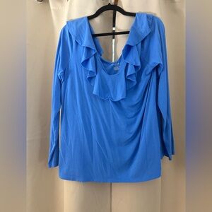 Lilly Pulitzer Blue Ruffled Women's Top